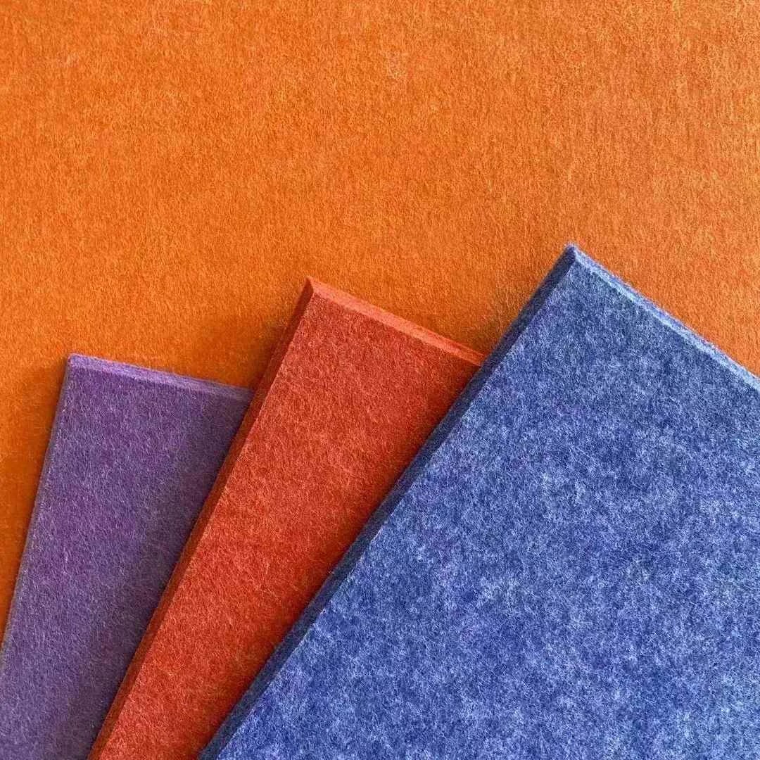 Rectangular PET acoustic panel / Wood Slats Panel