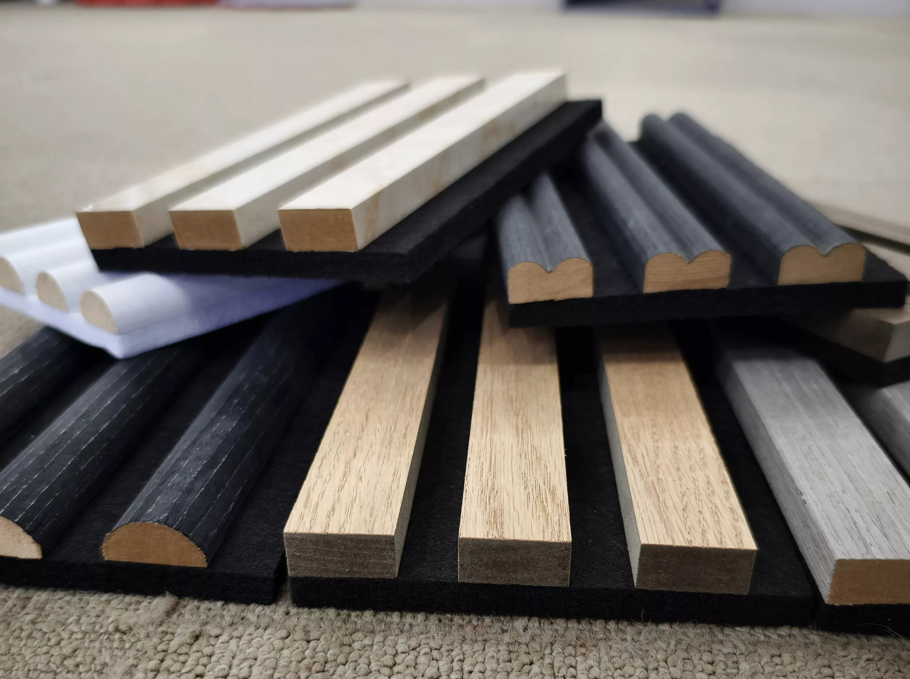 Rectangular PET acoustic panel / Wood Slats Panel
